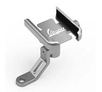 DSMBKS per Vespa LX LXV Sprint GTS GTV 50 150 250 300 300ie Accessori Manubrio Moto Supporto per Telefono Cellulare Staffa per Supporto GPS, Supporto per Specchio Argento