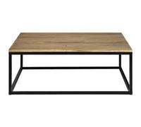 DSMuebles - Tavolino basso da salotto industriale vintage - Nero 80x70x37 cm