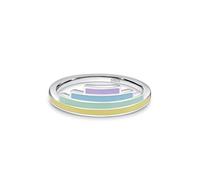 Dsnyu Anello in argento 925 da donna, fede nuziale, colla colorata in argento, regalo per compleanno, 56.5, Senza Gemme