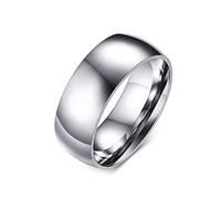 Dsnyu Anello nuziale in argento, 2 m/3 m/5 m/6 m/8 mm, in acciaio inox, incisione per coppie, Acciaio inossidabile, Senza zirconi