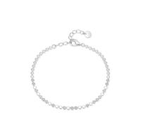 Dsnyu Bracciale da donna in argento Sterling con zirconia cubica 925, con cinturino da donna e paillettes regolabili in argento