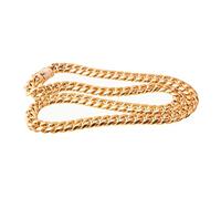 Dsnyu Collana da uomo con ossido di zirconio, 45-90 cm, lunga catena collana, oro lunga collana in acciaio inossidabile per mio fratello larghezza 8-14 mm, Acciaio inossidabile, zirconia cubica