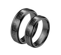 Dsnyu Coppia di anelli di fidanzamento, anelli lucidati da uomo, in carburo di tungsteno, per lui e lei, Women 9 + Men 12, Argento, tungsteno, carburo di tungsteno, Nessuna pietra preziosa