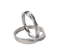 Dsnyu Coppia di anelli in argento 925, per lui e per lei, set di gioielli in argento, misura regolabile, Verstellbar, Senza Gemstone