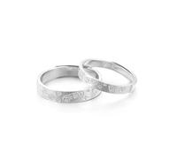 Dsnyu Fede nuziale Argento 925 Coppia Regolabile, Fede Coppia Argento Matrimonio Simboli Fortunati Anello