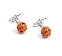 Dsnyu Gemelli da uomo in argento, camicia per polsino marrone basket-Ball Costume da donna gioielli per matrimonio, 12x12CM, Senza Gemme