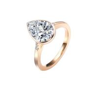Dsnyu Moissanite, anello di fidanzamento da donna in oro giallo con teardrop moissanite, gioiello alla moda per moglie e madre, 62 (19.7), Moissanite