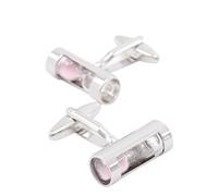 Dsnyu Pomello da Polso Argento, Camicia a Polsino da Uomo a Forma di Clessidra Costume Gioielli Regalo per Compleanno, 2.2x0.9CM, Senza Gemme