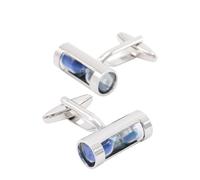 Dsnyu Pomello da Polso Argento, Camicia a Polsino da Uomo a Forma di Clessidra Costume Gioielli Regalo per Compleanno, 2.2x0.9CM, Senza Gemme