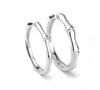Dsnyu Set di anelli per partner in argento 925, per lui e per lei, misura regolabile, Verstellbar, Senza Gemstone