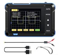 DSO152 - Oscilloscopio digitale portatile, 200 kHz, frequenza di campionamento 2,5 MS/s, schermo HD da 2,8", funzione automatica, misurazione della tensione ± 400 V, con cavo di tipo C, per analisi