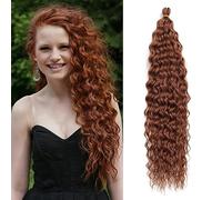 Dsoar Capelli a Torsione Profonda all'Uncinetto Onda d'Acqua Torsione Fasci di Capelli Sintetici Ricci Che Intrecciano l'Estensione dei Capelli Ombre, 22Inch 3 Packs