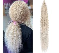 Dsoar Capelli a Torsione Profonda all'Uncinetto Onda d'Acqua Torsione Fasci di Capelli Sintetici Ricci Che Intrecciano l'Estensione dei Capelli Ombre, 30 Pollici 3 Packs