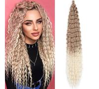 Dsoar Capelli a Torsione Profonda all'Uncinetto Onda d'Acqua Torsione Fasci di Capelli Sintetici Ricci Che Intrecciano l'Estensione dei Capelli Ombre, 30 Pollici 3 Packs