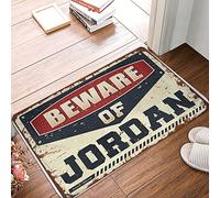 Dsoluuing Tappeti da cucina autunnali Beware of Jordan Zerbino Man Cave Stuff Garage Decor per uomo (dimensioni: 40 x 60 cm)