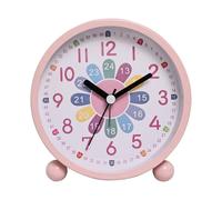 DSOPV Orologio di apprendimento per bambini, sveglia per bambini, per l'apprendimento precoce, in metallo, piccola sveglia analogica per imparare a leggere il tempo, sveglia per bambini, adolescenti