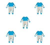 DSOUWEH 5 Set di Bambino che striscia lavando i vestiti Ingredienti sicuri Elevato effetto pulente Fissaggio stabile Pagliaccetto in cotone antigraffio Vestiti Blu zaffiro +80