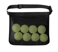 DSOUWEH Borsa a rete per palline da tennis con cinturino regolabile per un facile trasporto Borsa a rete regolabile per palline da tennis in poliestere, 8 palline