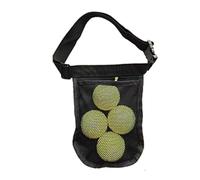 DSOUWEH Borsa a rete per palline da tennis con cinturino regolabile per un facile trasporto Borsa a rete regolabile per palline da tennis in poliestere, 4 palline