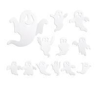DSOUWEH Decorazione di Halloween a LED 3D con adesivi ragno spettrale, decorazione pipistrelli per camera da letto, finestra della camera da letto, digitare+3