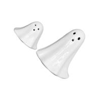 DSOUWEH Ornamento di statuina di Halloween squisito con luce a LED per decorazioni domestiche spettrali, aggiungi fascino alla decorazione domestica in ceramica
