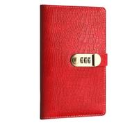 DSOUWEH Portafoglio porta carte bifacciale con password, multifunzionale, per risparmiatori, famiglie, banche e ospedali, rosso