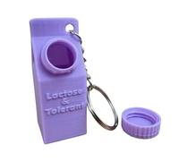 DSOUWEH Pratico portachiavi contenitore per pillole per un facile accesso ai farmaci in qualsiasi momento o portachiavi in ABS per portafoglio, abbigliamento, borsa, accessori, viola