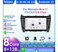 DSP Carplay 4G 8 ''Android 14 Autoradio Lettore Multimediale per Mercedes Benz CLC W203 Classe C C180 C200 CLK200 CLK W209 GPS RDS