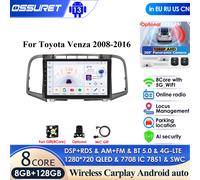 DSP IPS 4G-LTE Android Auto Radio per Toyota Venza 2008-2016 Stereo Car Multimedia Video Player 2din Carplay GPS unità principale Audio