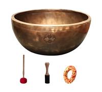 DSPDVWOW Tibet-Nepal Sea Wolf Star Campana tibetana 22-26 cm Design di grande diametro Forma semplice Materiale in rame puro Suono puro Adatto for la meditazione yoga e la decorazione con rondelle e b