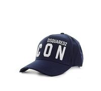 Dsquared Cappello Blu Icon/Dsquared con Scritta Bianca (Taglia Unica)