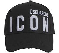 DSquared Cappello Nero Icon in Cotone Nero (One Size)