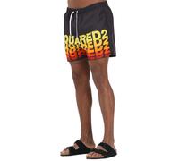 Dsquared2 boxer mare uomo con stampa logo nero