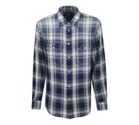 Dsquared2 - Camicia in Cotone a Quadri Blu Aw25 - - Shirts - Uomo - Multicolore - M