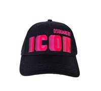 DSQUARED2 cappello berretto Baseball M637 blur ICON nero rosa fluo