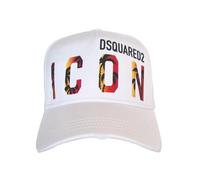 DSQUARED2 cappello berretto Baseball uomo icon BCM0668 bianco palme