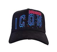 DSQUARED2 Cappello Berretto Baseball Uomo Icon BCM0717 Nero Pixel