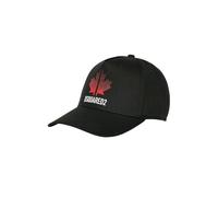 DSQUARED2 Cappello con Visiera Nero per Uomo e Donna Rifinito da Stampa Foglia d'Acero Uni