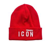 DSQUARED2 Cappello Cuffia Berretto in Lana Icon M063 - M818 Rosso