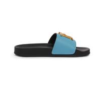 Dsquared2 - Ciabatte in pelle italiane nere blu oro - - Shoes - Donna - Blu - 36 EU
