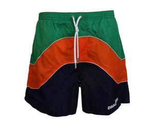 Dsquared2 - ColorBlock Pantaloncini da Bagno Multicolor Logo Print - - Swimwear - Uomo - Multicolore - M