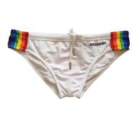 DSQUARED2 Costume da Bagno Slip Uomo D7B211960.11048 tg 48 Bianco