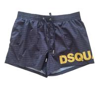 DSQUARED2 Costume da Bagno Uomo Boxer Midi D7B5C6600.014 Nero-Grigio (IT, Numero, 48, Regular, Regular, Nero Grigio)
