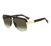 Dsquared2 Uomo D2 0084/S 2IK/9K Occhiali da sole Metallo Havana / Oro Marrone Squadrata Sfumato