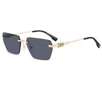 Dsquared2 Occhiali da sole D2 0102/S 807 58-16-145 unisex gold lenti grey