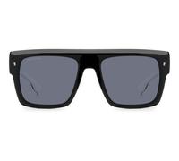 Dsquared2 D2 0127/s Occhiali Da Sole Uomo Nero Squadrato Grigio 56mm