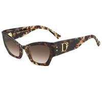 Dsquared2 Donna D2 0132/S ACI/HA Occhiali da sole Acetato Havana/Grigio Marrone Cat Eye Sfumato