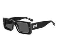 Dsquared2 D2 0142/S 08A/IR BLACK GREY Sunglasses Man Standard, Standard, 52
