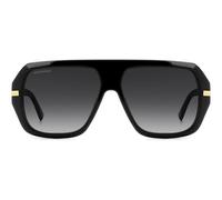 Dsquared2 D2 0160/s Occhiali Da Sole Uomo Nero Geometrico Grigio 59mm