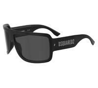 Dsquared2 D2 0164/S Men's Shield Sunglasses - Black Frame, Grey Lenses